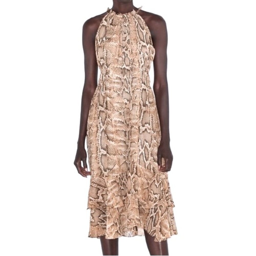 Zara Python Halter Dress